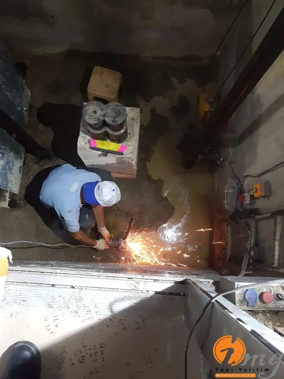 Çınar Koleji Asansör Kuyusu Su Yalıtımı — fotoğraf 3